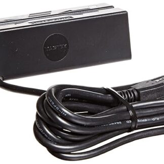 MagTek 21040140 SureSwipe Dual Head Triple Track USB HID Magnetic Stripe Reader with 6' Cable, 60 in/s Swipe Speed, 5V, Black