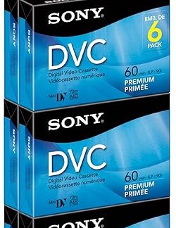 Sony DVM60PRR/6C 6-Pack 60-Minute Premium DVC with Hangtab
