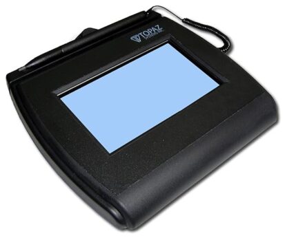 Topaz T-LBK755SE-BBSB-R SignatureGem LCD 4x3 Signature Capture Pad, Dual Serial/Virtual Serial via USB
